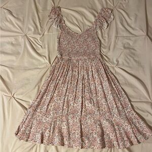 Womens extra small floral sundress pink